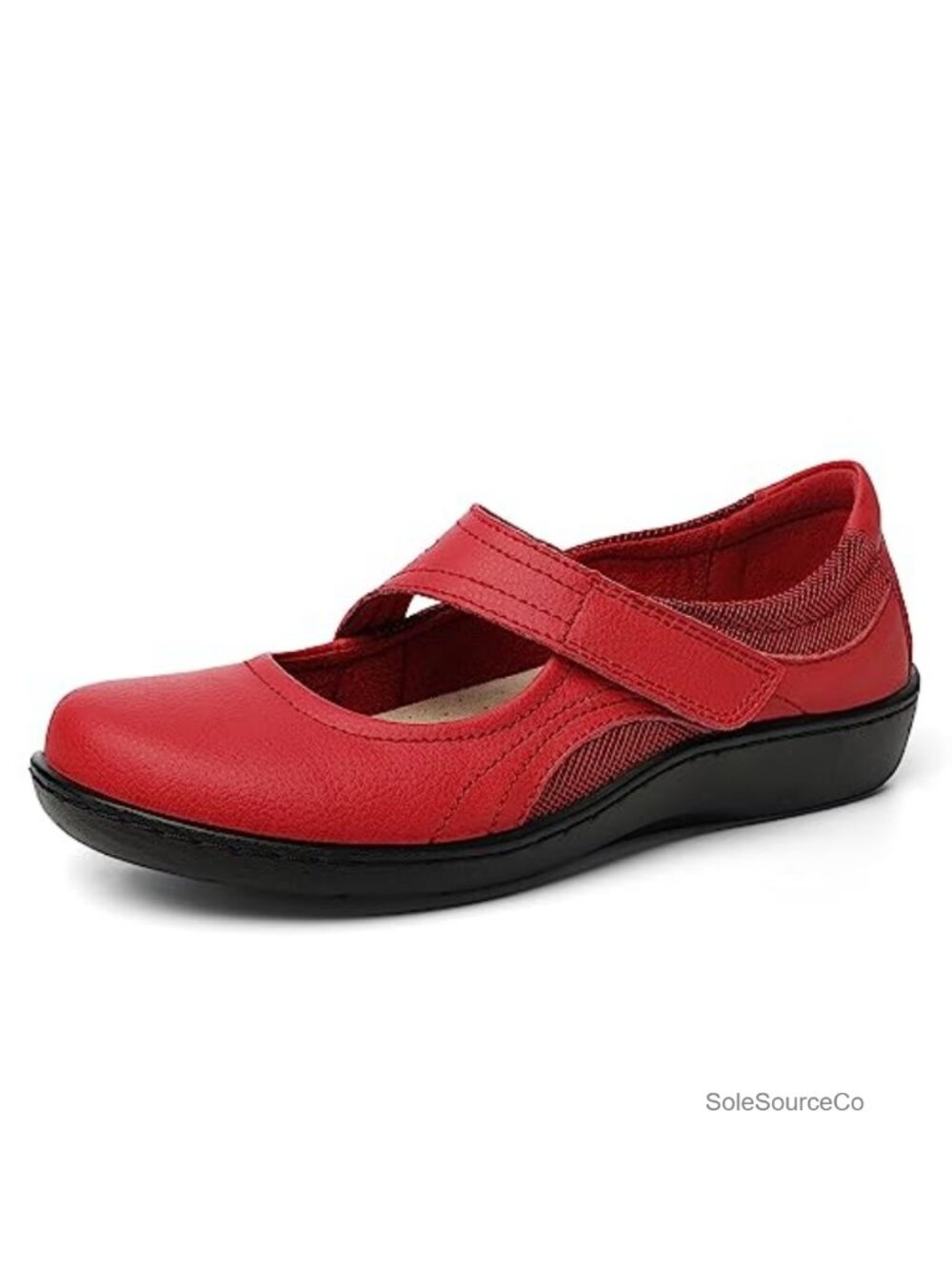Mary Jane Flats Leather Memory Foam Slip On Walking Shoes - Picture 6 of 6